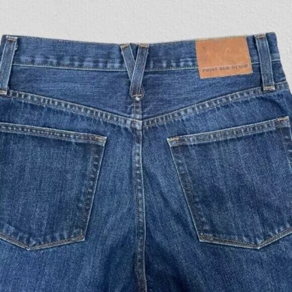J. CREW Point Sur Womens Wide Leg High Waiste Crop Jeans Size 28 Indigo Blue - Picture 8 of 11